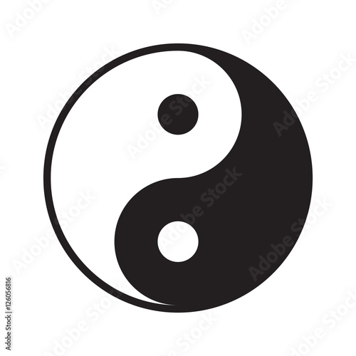 Yin yang symbol vector icon