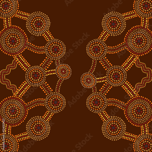 Abstract background in Australian aboriginal art style