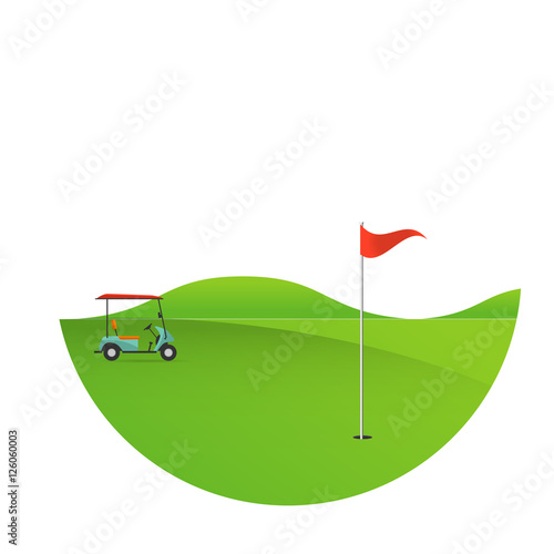 Background of golf field