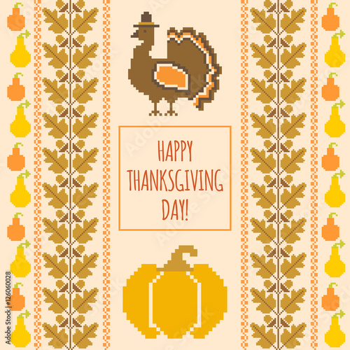 Thanksgiving embroudered background