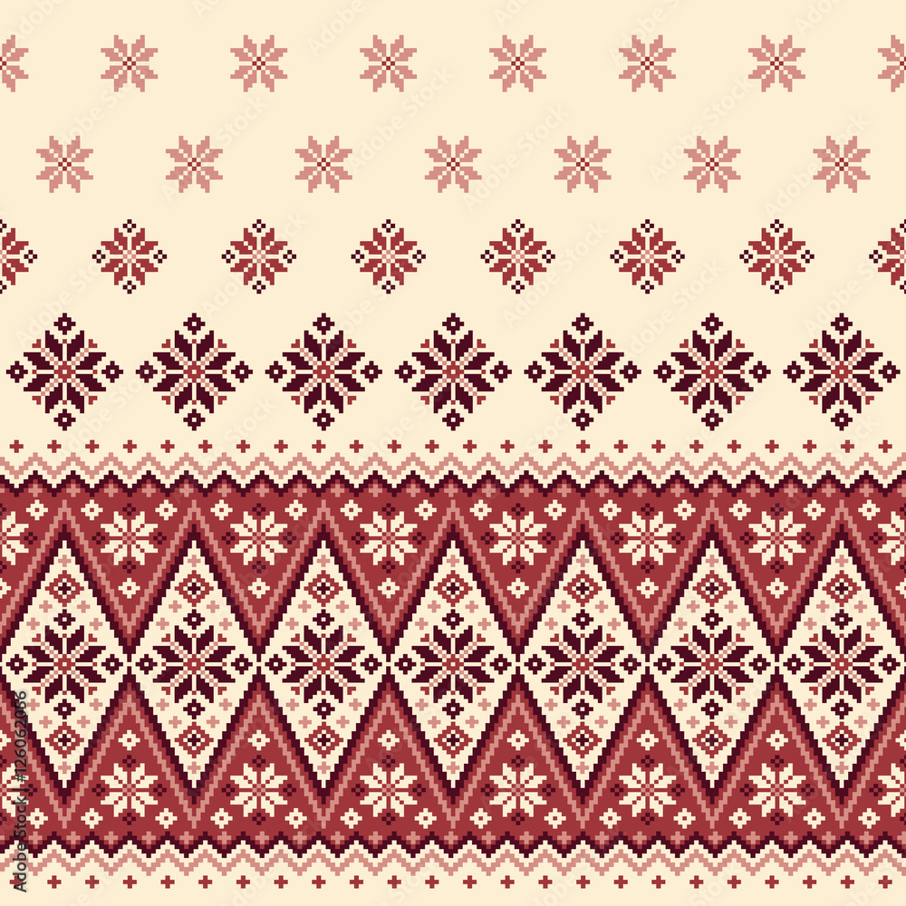 Obraz premium ノルディック柄 ボーダー柄