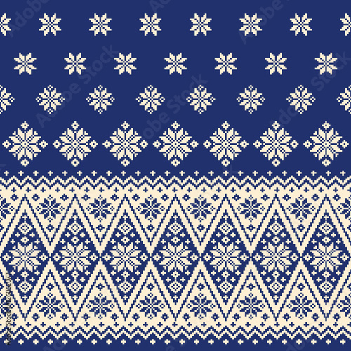 ノルディック柄　ボーダー柄