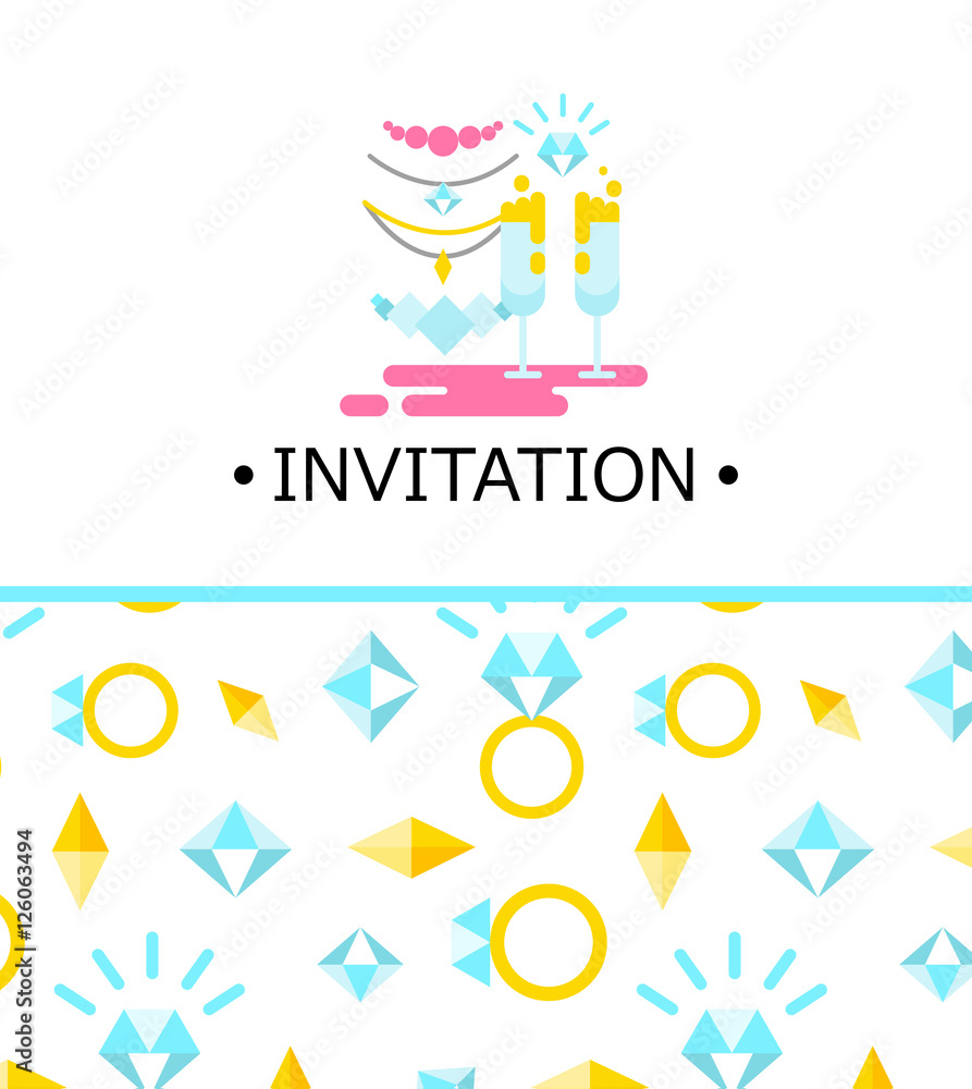 wedding illustration of invitation wedding illustration of invitation