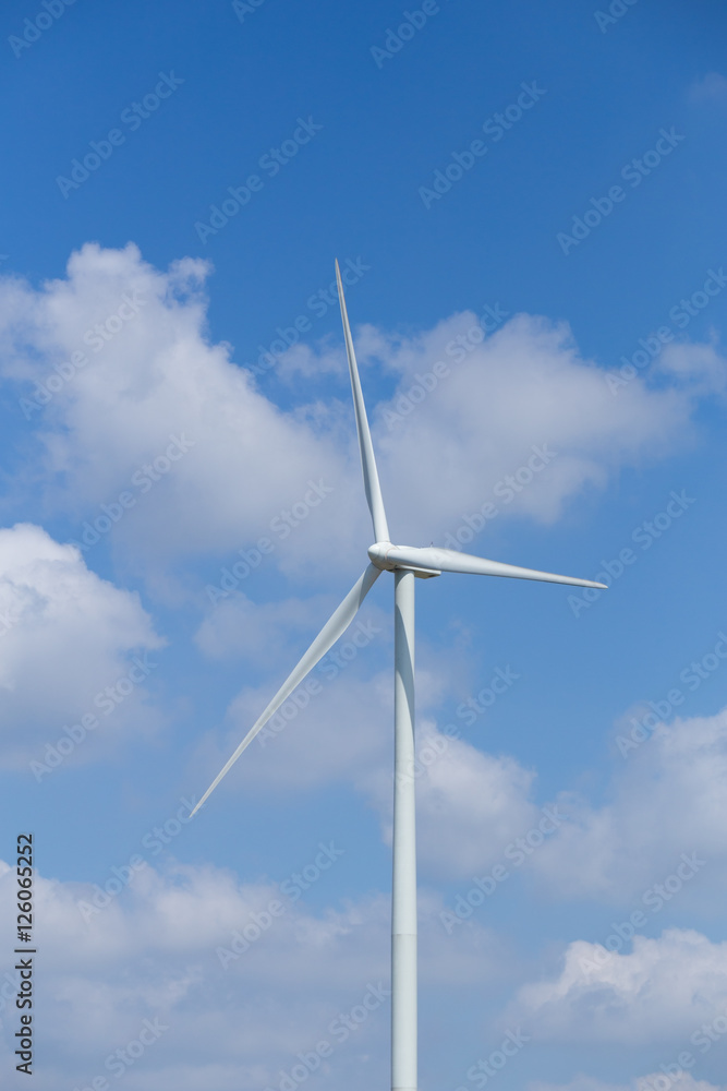 Wind Turbine in wind farm with sky Wind Turbine in wind farm with sky