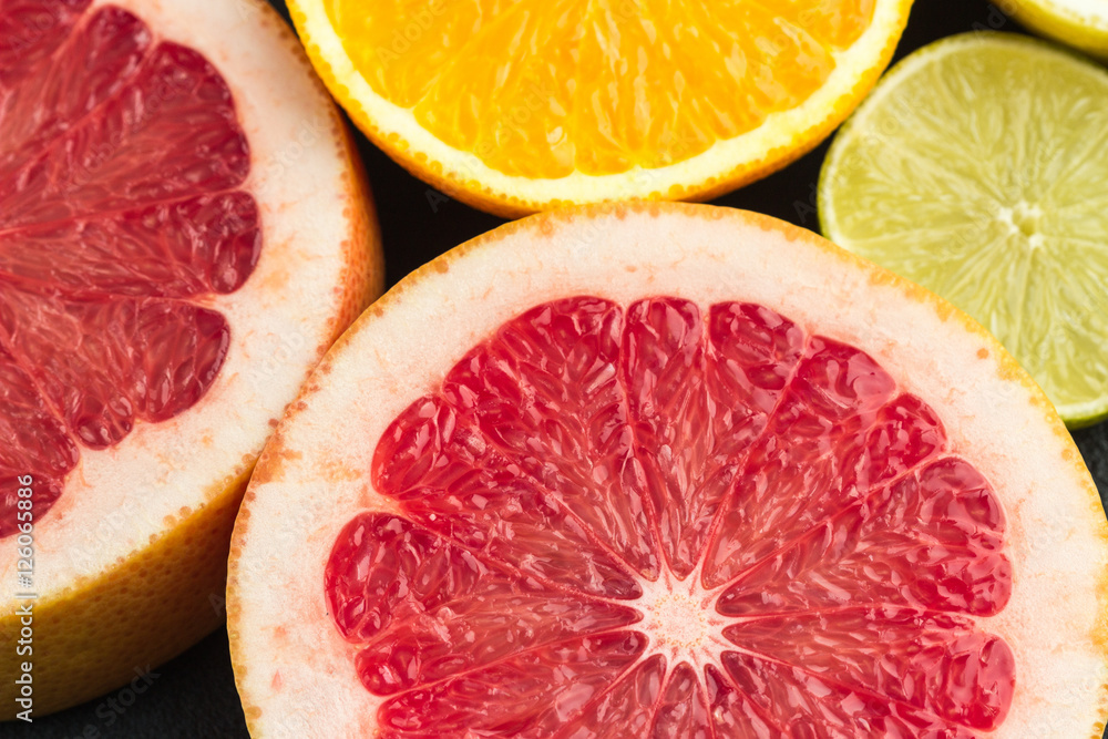 Citrus Slices Closeup Citrus Slices Closeup