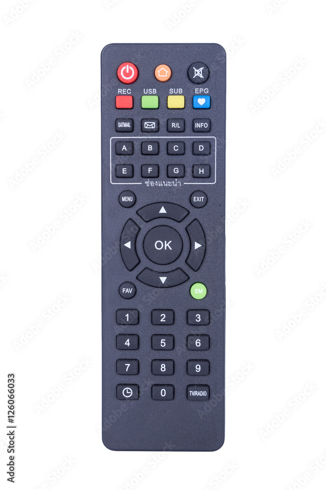 TV remote control isolated on white TV remote control isolated on white