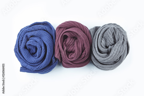 Collection of colorful scarves