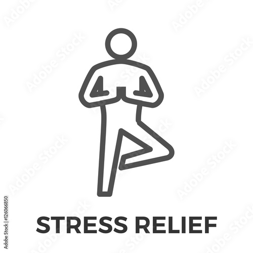Stress relief thin line vector icon