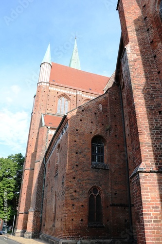 Cathedral St. Marien and St. Johannis in Schwerin, Mecklenburg Germany 