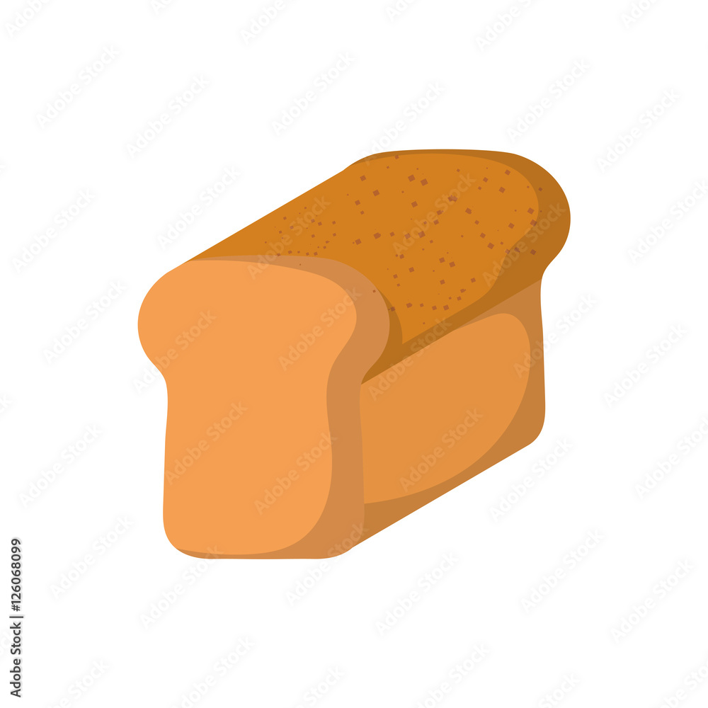 Vector cartoon isolated bread icon Vector cartoon isolated bread icon