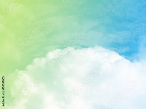 Blur soft sky cloud in pastel vitage color style for background photo