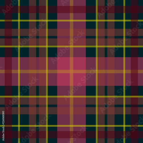 Vector seamless scottish tartan pattern in dark red, green, pink colors. British or irish celtic design for textile, fabric or for wrapping, backgrounds, wallpaper, websites