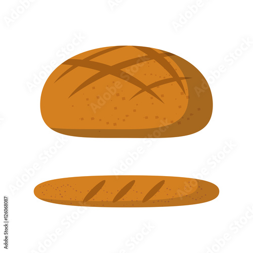 Vector cartoon isolated bread icon