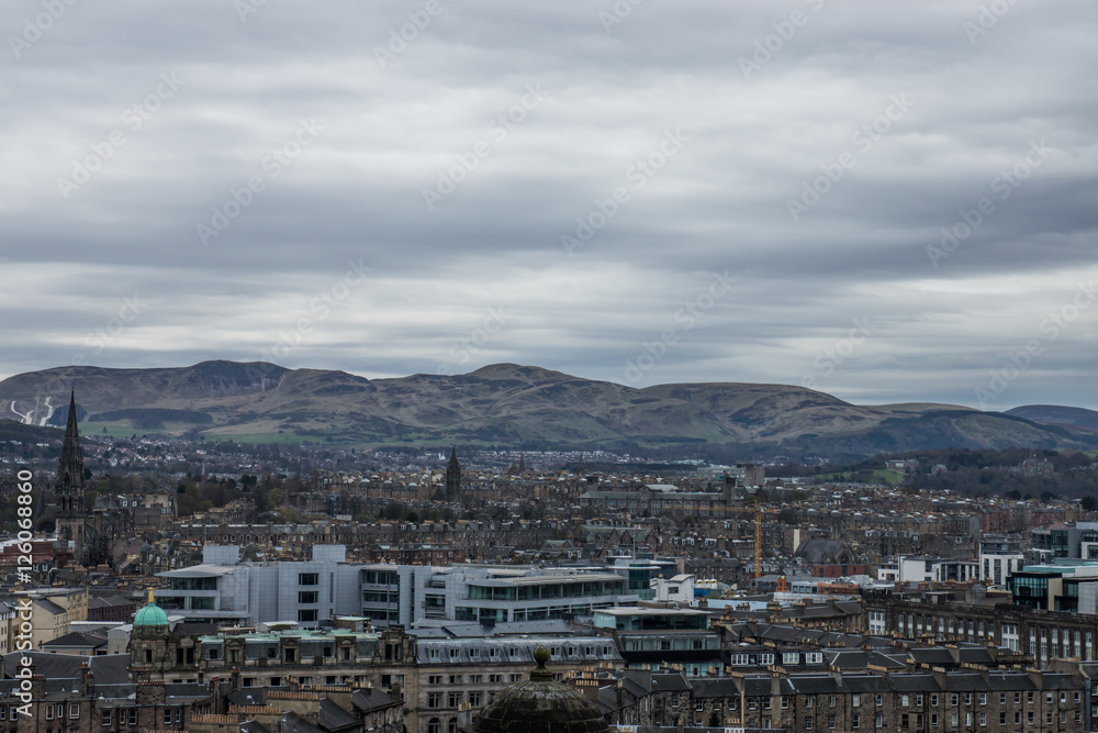 View from above on Edinburgh, Scotland, UK
