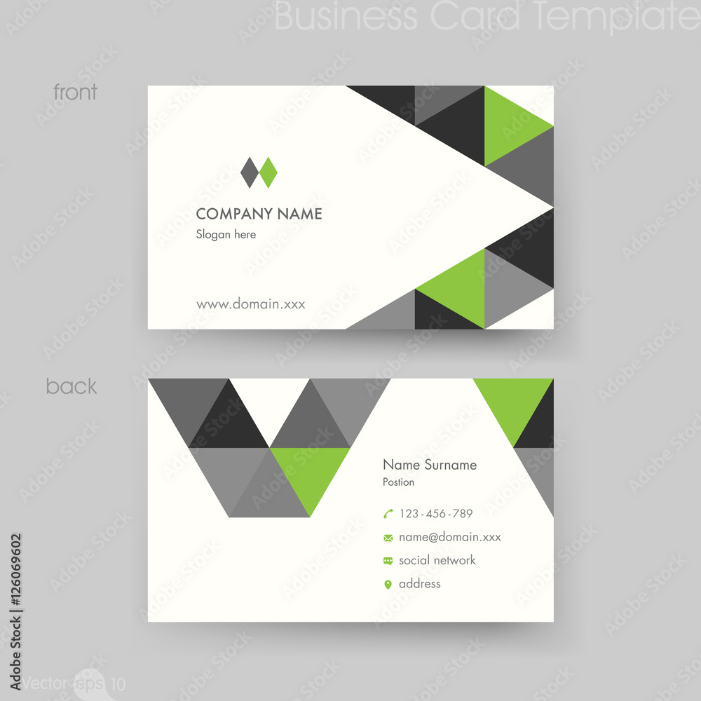 Naklejka premium Business card template