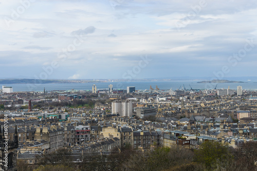 View from above on Edinburgh, Scotland, UK 