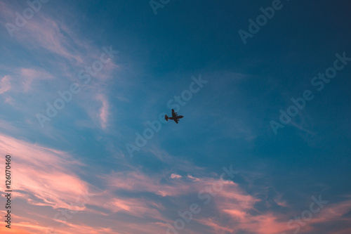 silhouette, plane, airplane, approaching, airport, side, back, light, transportation, 