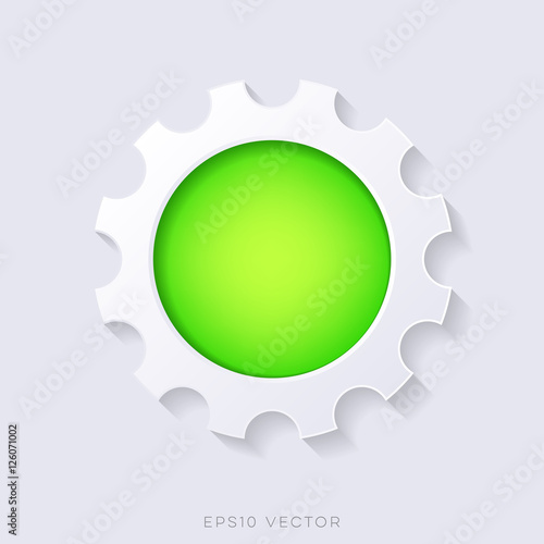 Green vector 3d web button