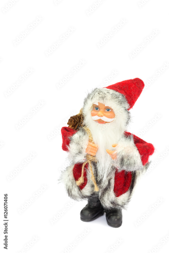 Santa Claus figurine on white background Santa Claus figurine on white background