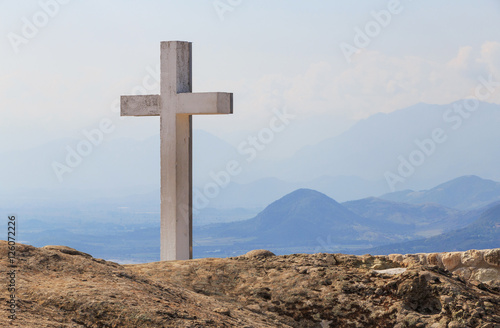 cross in the Holy Trinity Monastery in Meteora, Greece