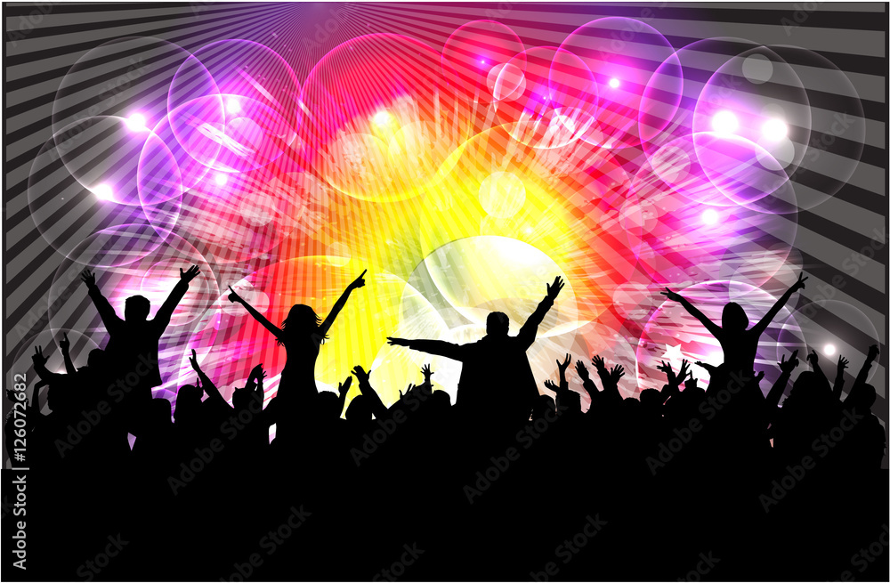 Dancing people silhouettes. Abstract background. Dancing people silhouettes. Abstract background.