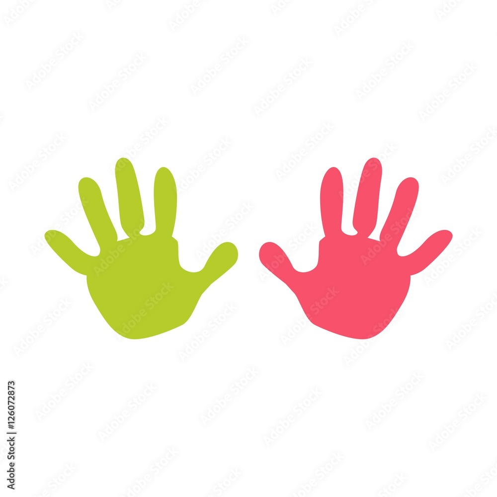 Hand print illustration vector Hand print illustration vector