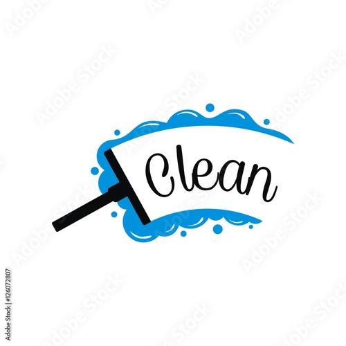 Cleaning the glass illustration vector