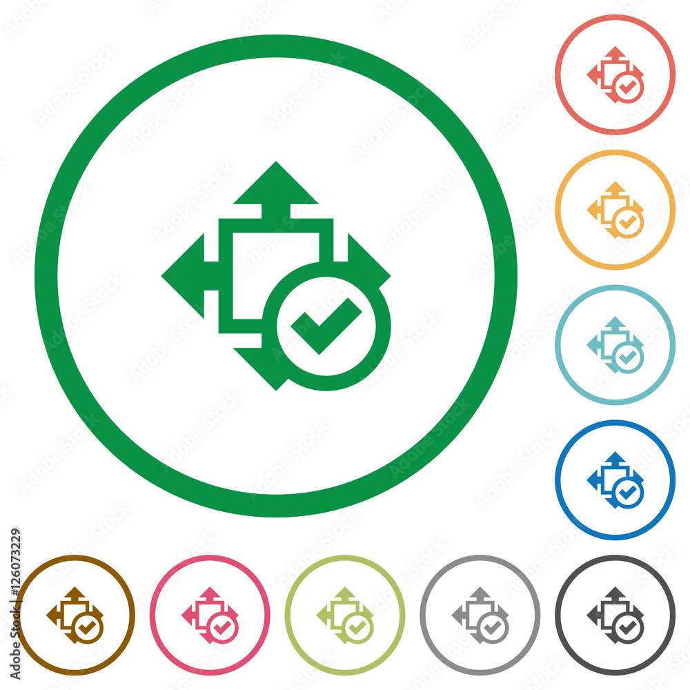 Accept size flat icons with outlines Accept size flat icons with outlines