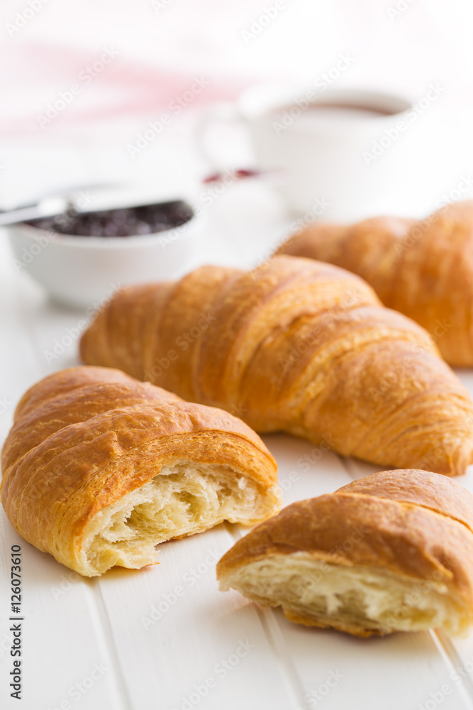 Tasty buttery croissant.