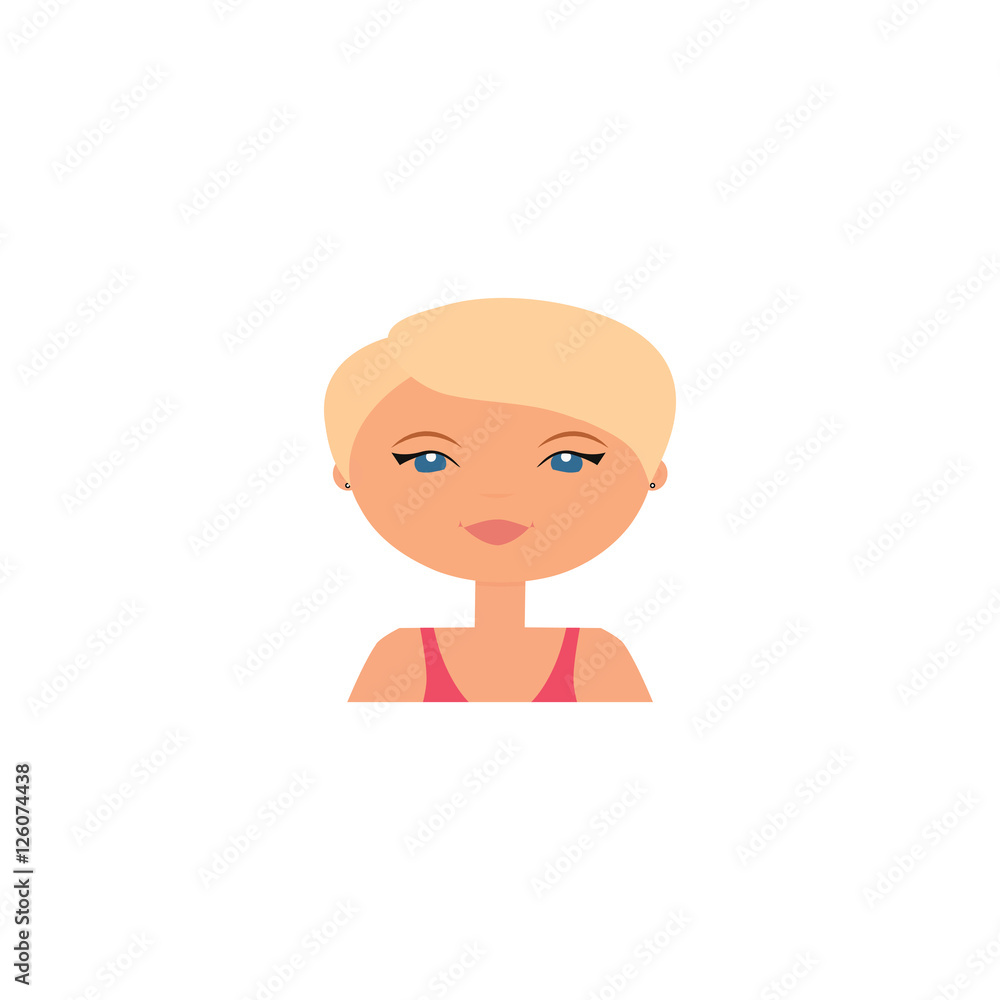 Cute woman face Cute woman face