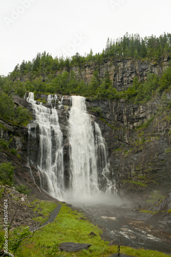 Scenic waterfall in Norway © clavivs