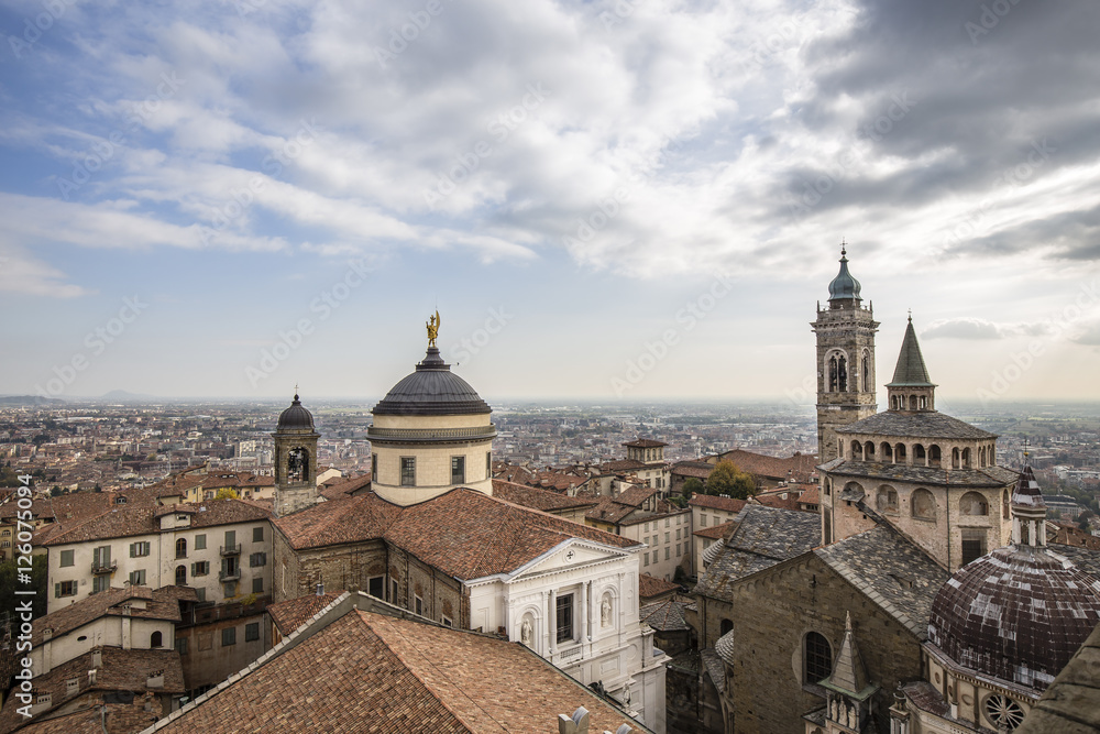 Bergamo città alta view from above