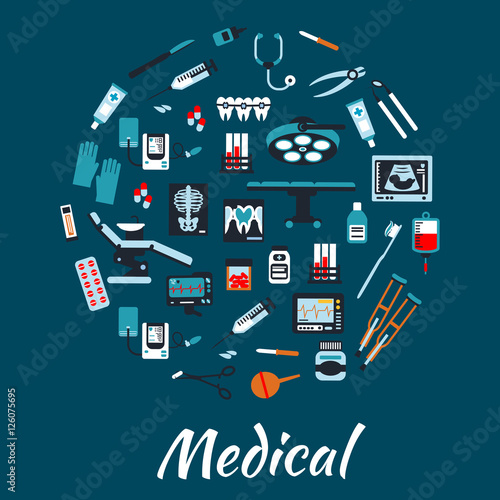 Medical infographic poster background