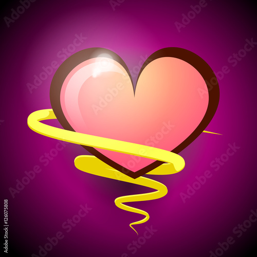 Icon loving heart. Heart shrouded symbolic innocence.