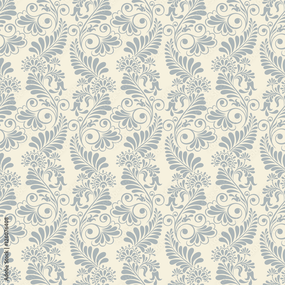 Seamless background of light beige and blue color in the style of Damascus Seamless background of light beige and blue color in the style of Damascus