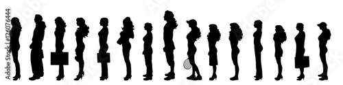 Vector silhouette of people