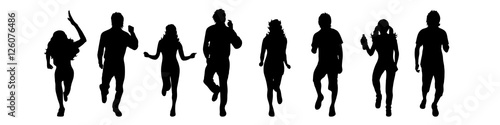 Vector silhouette of people