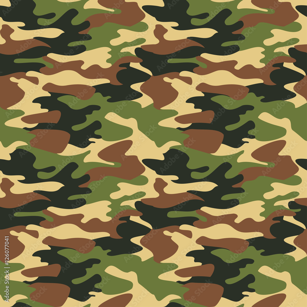 Fototapeta premium Camouflage pattern background seamless vector