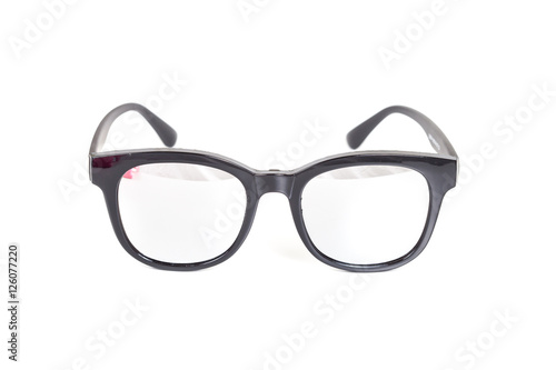 Black Eye Glasses Isolated on White blackground