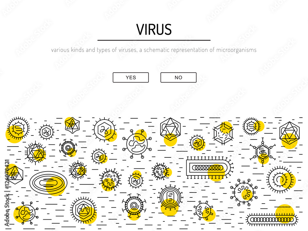 cells of viruses and bacteria Stock Vector | Adobe Stock