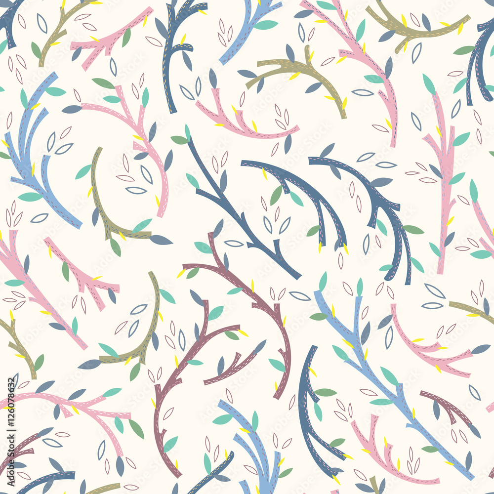 Branches seamless pattern