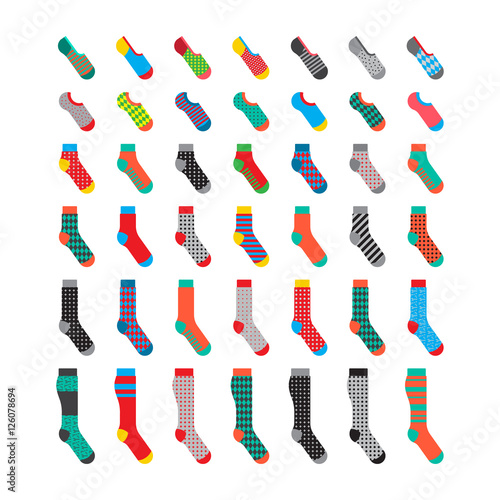 set colorful socks