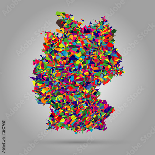 Abstrakte Deutschlandkarte