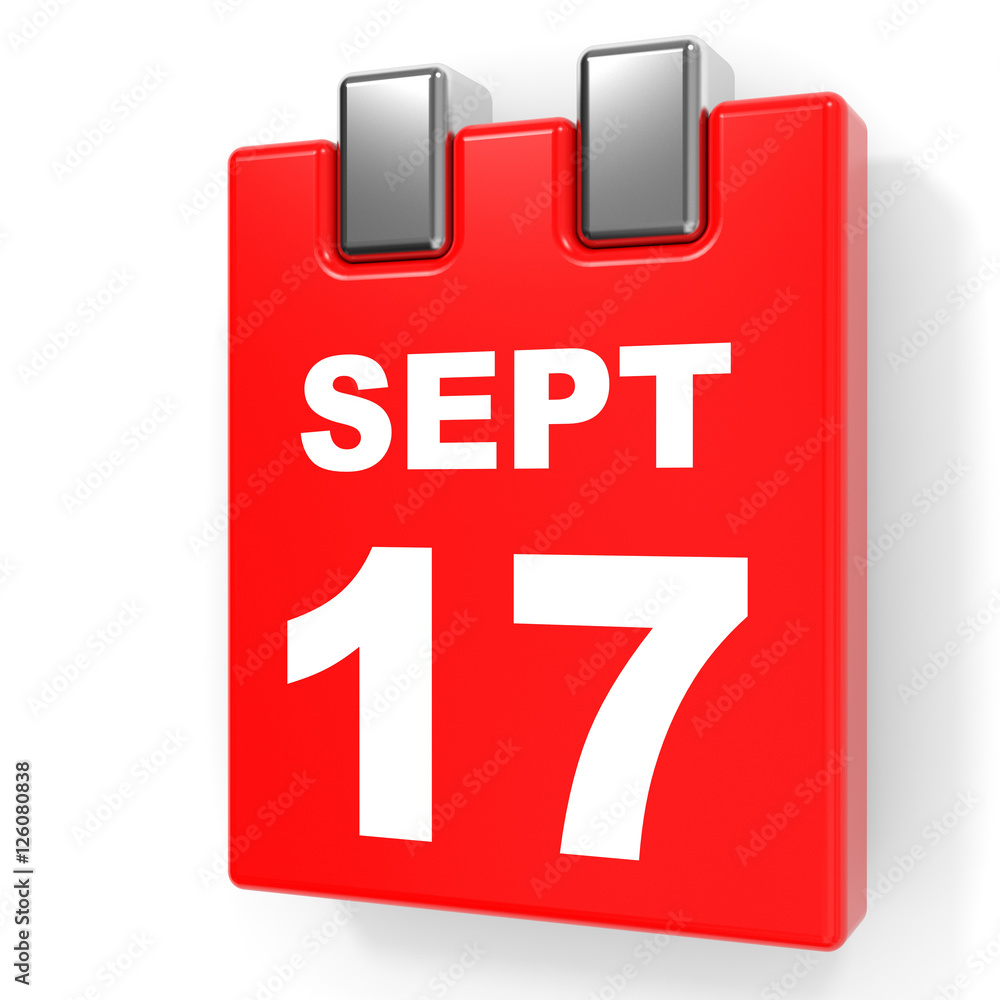 September 17 Calendar on white background Stock Illustration Adobe September 17 Calendar on white background Stock Illustration Adobe