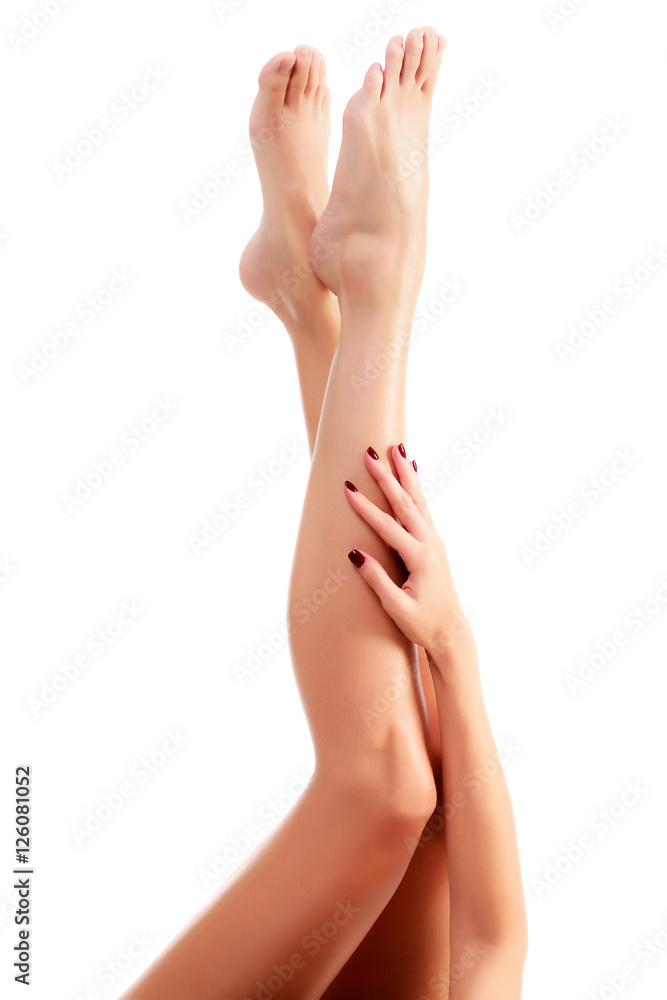 Woman legs and hand Woman legs and hand
