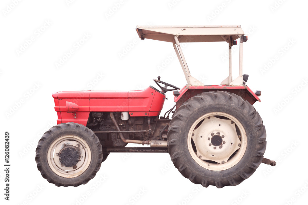Fototapeta premium old style tractor isolated