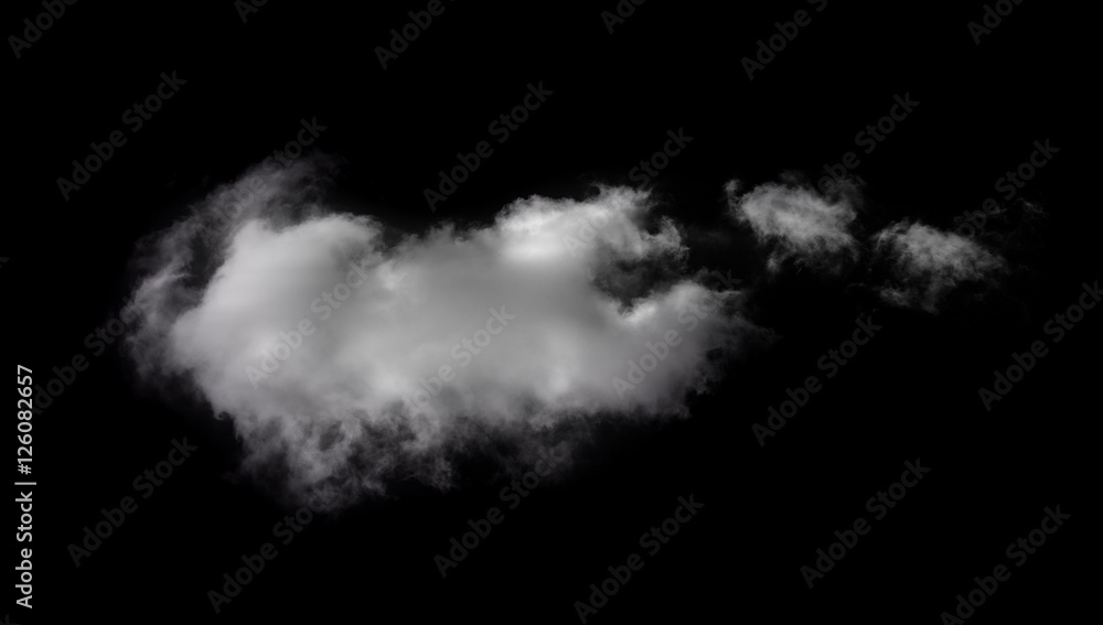 Clouds on black background Clouds on black background