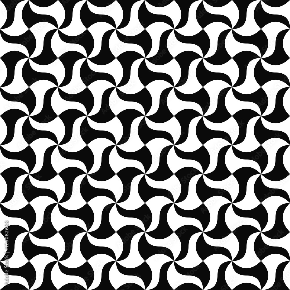 Seamless curved shape pattern background