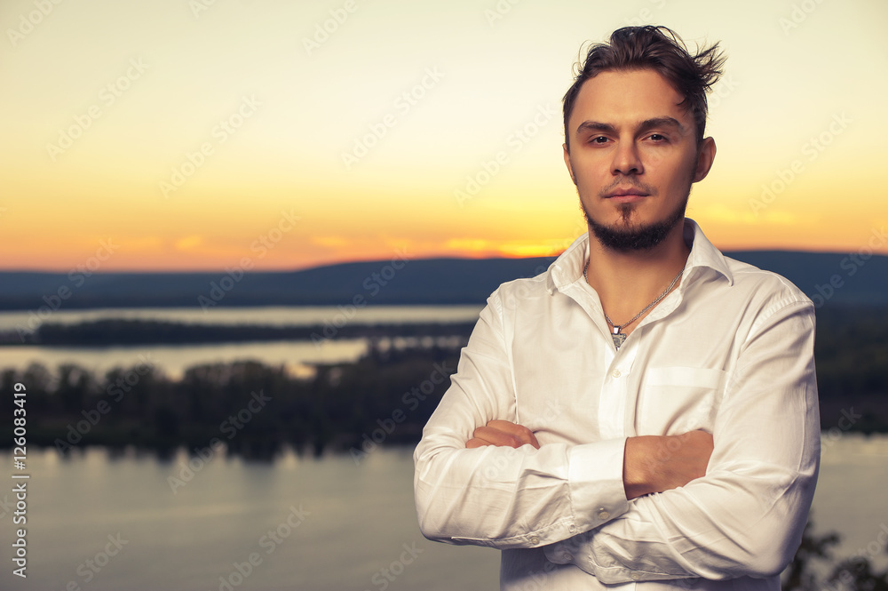 Portrait of confident man standing outdoors Portrait of confident man standing outdoors