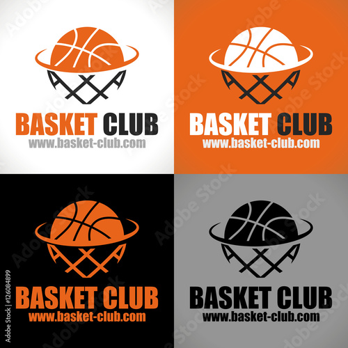 logo basketball basket club ballon panier